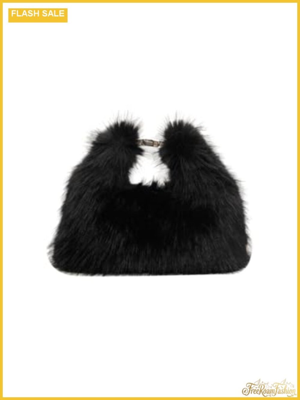 Faux Fur Furry Clutch Convertible Shoulder Crossbody Bag Party